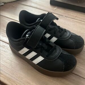 Adidas Black and White Velcro Sneakers